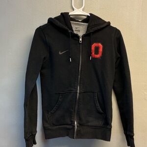 Vintage Nike Ohio State Black Hoodie with Red O. 0224